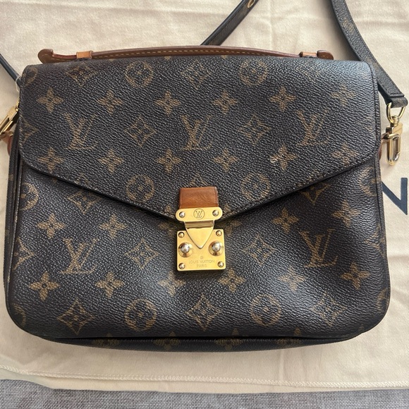 Louis Vuitton Handbags - Louis Vuitton Monogram Crossbody Bag with Gold Accents